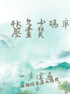 4k多少码率不压画质