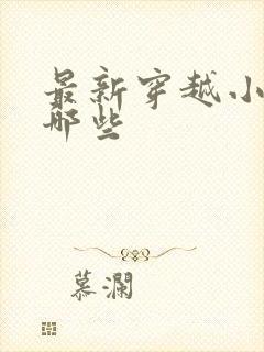 最新穿越小说有哪些