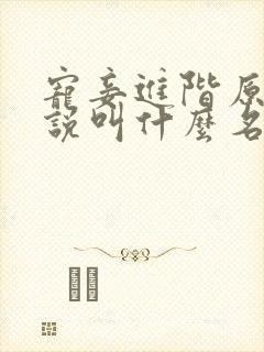 宠妾进阶原著小说叫什么名字