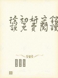 徐初妍宋铭安小说免费阅读最新章节