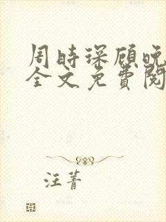 周时琛顾晚小说全文免费阅读