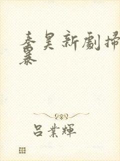 秦昊新剧扫毒风暴