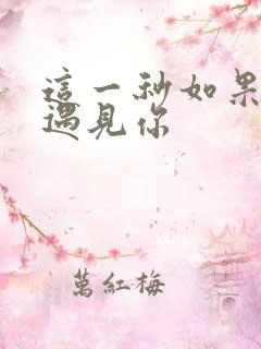 这一秒如果我没遇见你