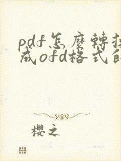 pdf怎么转换成ofd格式的电子发票