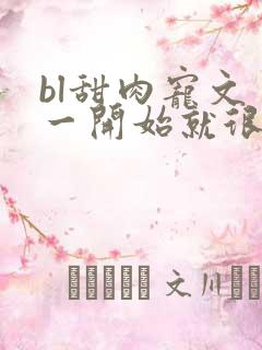 bl甜肉宠文 一开始就很宠