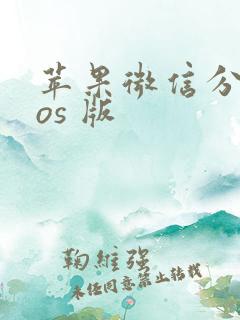 苹果微信分身ios 版