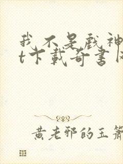 我不是戏神txt下载奇书网