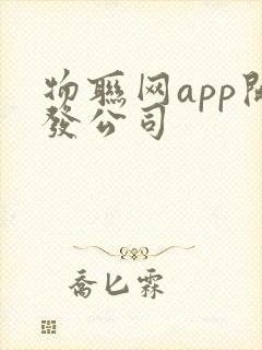 物联网app开发公司