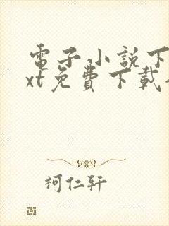 电子小说下载txt免费下载全本完结