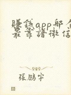 赚钱app哪个最靠谱微信提