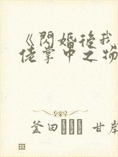 《闪婚后我成大佬掌中之物》