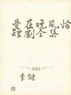 爱在晚风恰逢时短剧全集