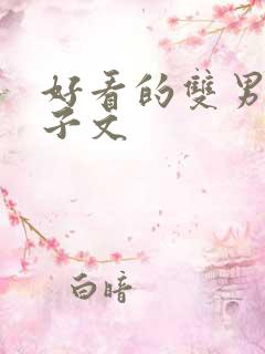 好看的双男主生子文