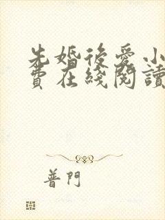 先婚后爱小说免费在线阅读