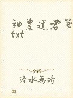 神农道君笔趣阁txt