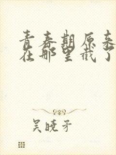 青春期原来你还在那里截了一小段