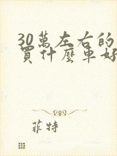 30万左右的车买什么车好