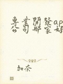 专业开发app公司哪家好