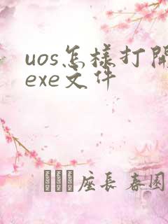 uos怎样打开exe文件