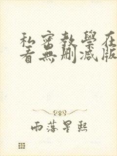 私密教学在线观看无删减版