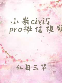 小米civi5pro微信视频美颜怎么设置