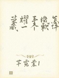 荣耀手机怎么隐藏一个软件