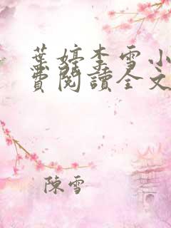 叶婷李雪小说免费阅读全文