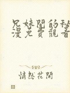 兄妹间的秘密动漫免费观看全集