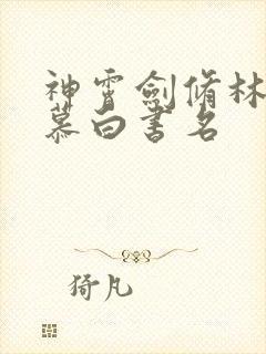 神霄剑修林枫苏慕白书名