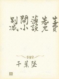 别闹薄先生无删减小说免费下载