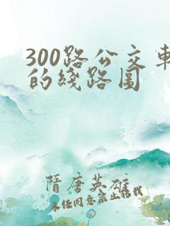 300路公交车的线路图
