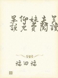 毕仰妹夫吴东小说免费阅读无弹窗