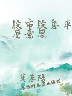 股市股息率是什么意思