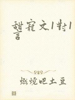 甜宠文1对1古言