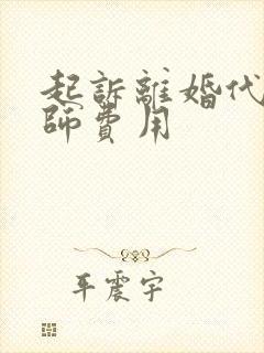 起诉离婚代理律师费用