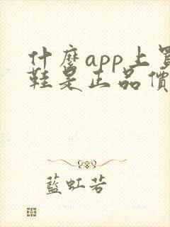 什么app上买鞋是正品价格便宜