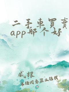 二手车买卖平台app哪个好