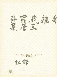 斗罗,我亲哥竟是唐三