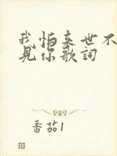 我怕来世不能遇见你歌词