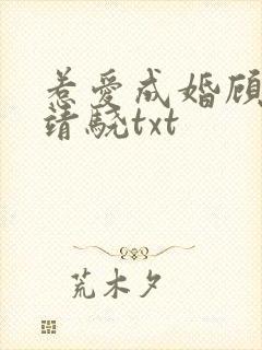 惹爱成婚顾惜陆靖骁txt