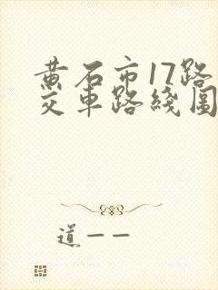 黄石市17路公交车路线图