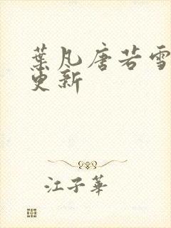 叶凡唐若雪更快更新