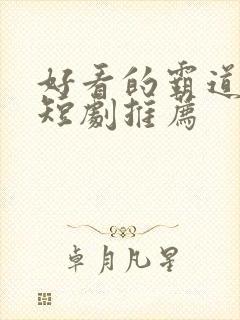 好看的霸道总裁短剧推荐