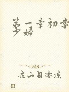 第一章初尝云雨少妇