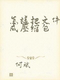 怎样把文件打包成压缩包