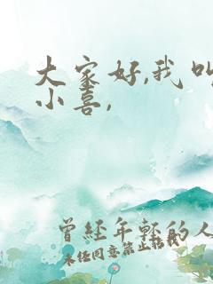 大家好,我叫林小喜,