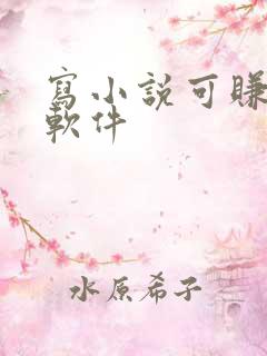 写小说可赚钱的软件