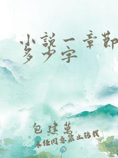小说一章节大概多少字