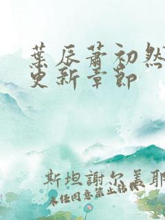 叶辰萧初然最快更新章节