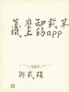 怎么卸载苹果手机上的app